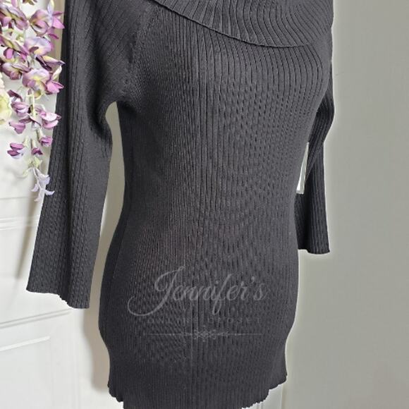 89th & Madison NEW Women's Black Cowl Neck Sweater Size XL - Picture 4 of 12